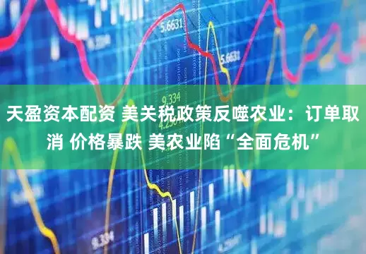 天盈资本配资 美关税政策反噬农业：订单取消 价格暴跌 美农业陷“全面危机”
